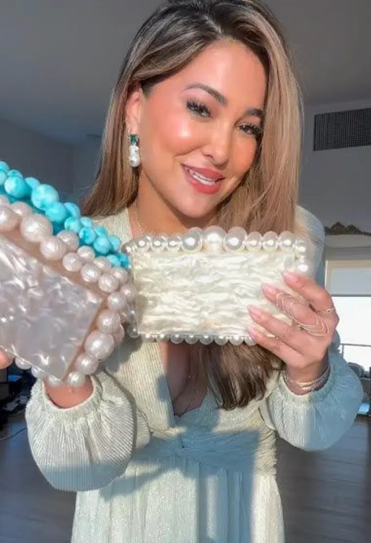 Cult Gaia Eos Clutch in Pearl photo 4