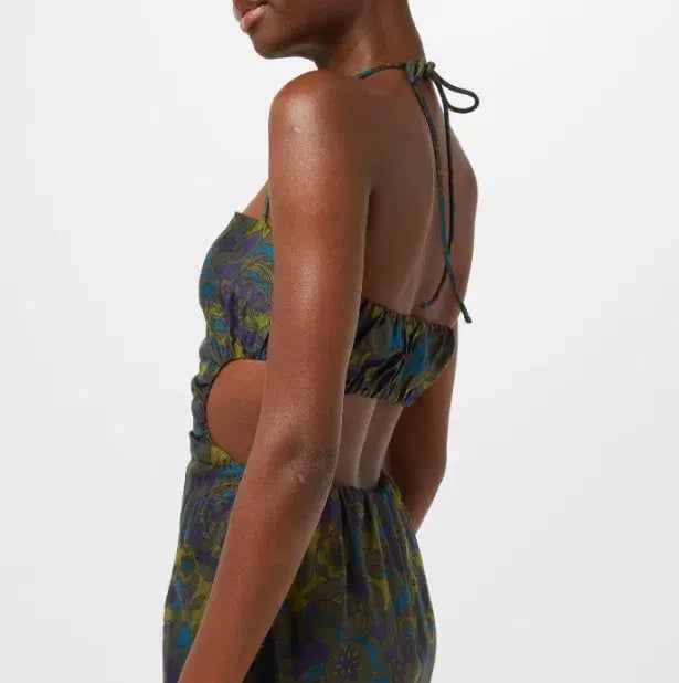 Sir The Label Valerio Tie Halter Midi Dress Print Size 1  / AU 8 photo 3