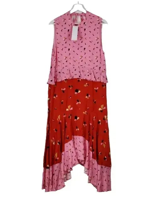 Rebecca Vallance Ruby Ruffle Dress Multi Size 8 photo 3