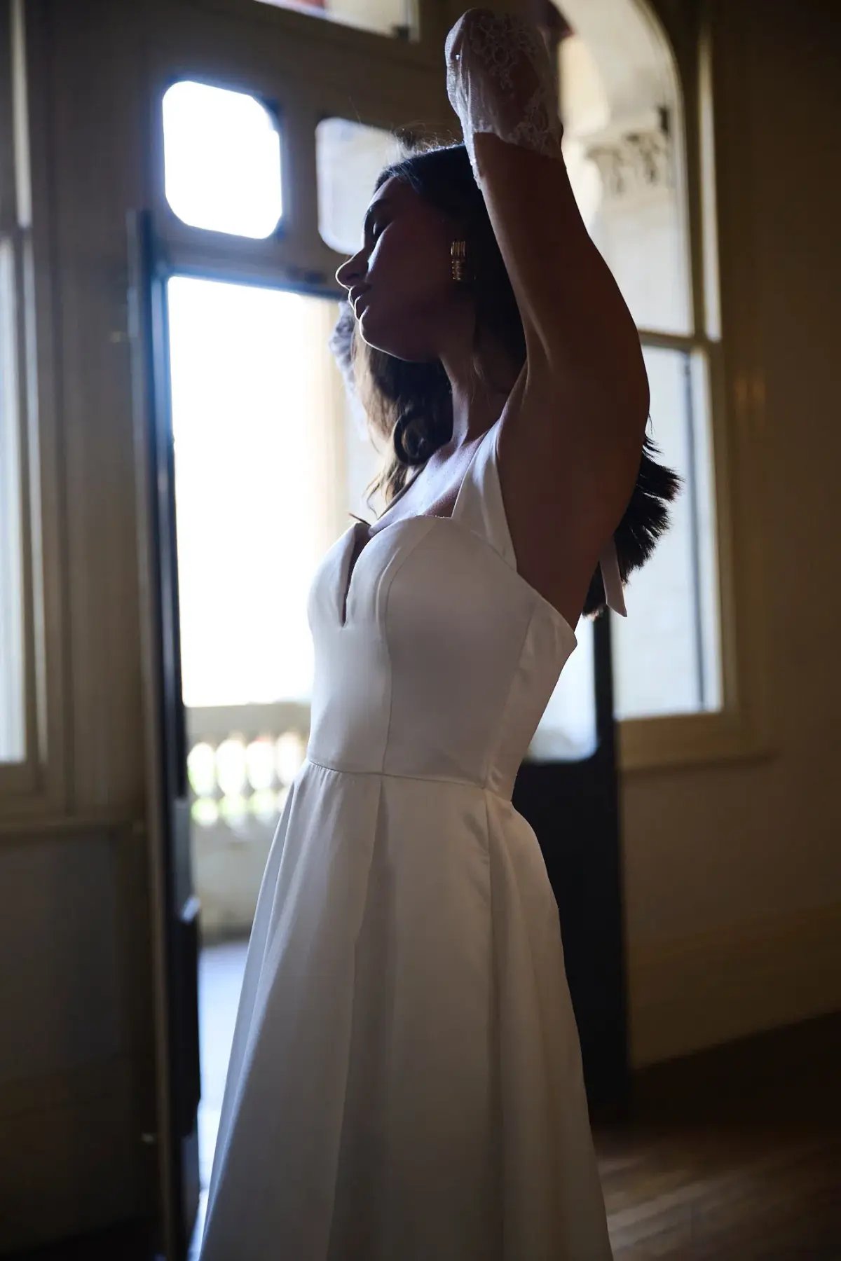 Calia Collection Audry Midi Dress White Size 6 photo 3