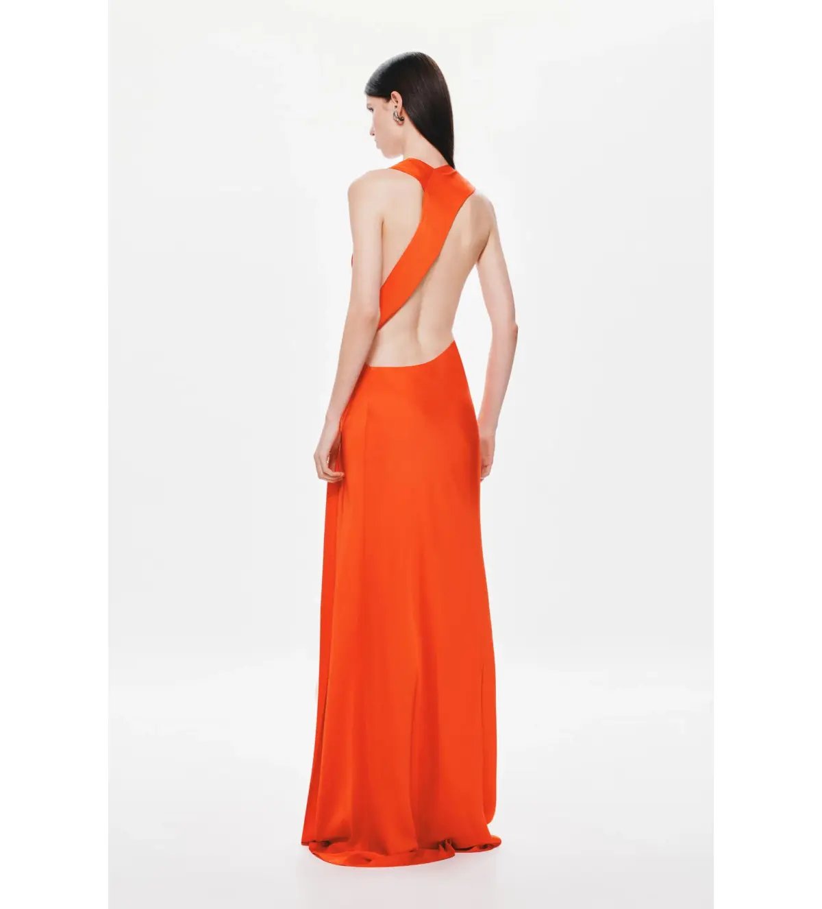 MISHA The Harlow Satin Maxi Dress Chilli Red Size AU 8 photo 4