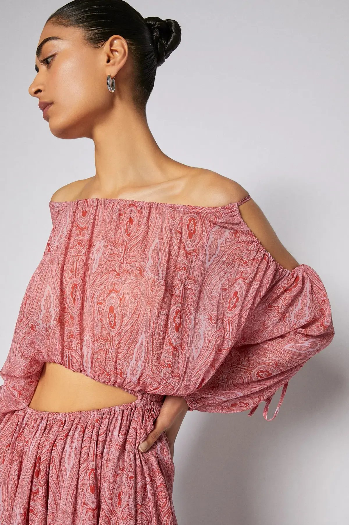 Scanlan Theodore Paisley Print Drawcord Mini Pink Size AU 8 photo 4