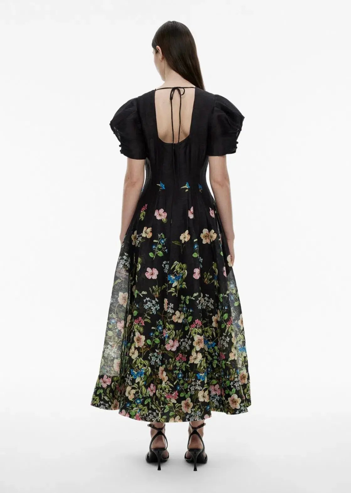 Limited Edition - Black Floral Maxi Dress Size 8 photo 4