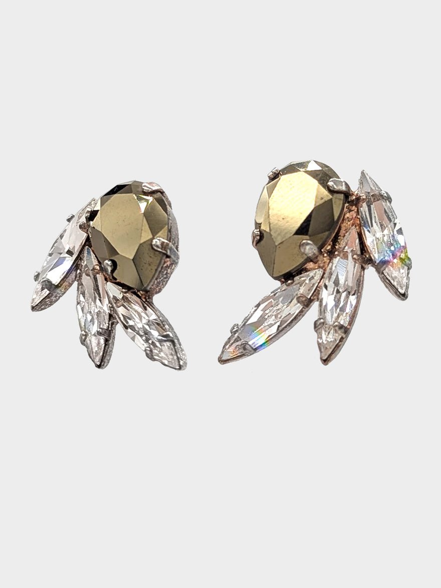 Vintage House of Emmanuele Vintage Marquis Fan Earrings photo 3