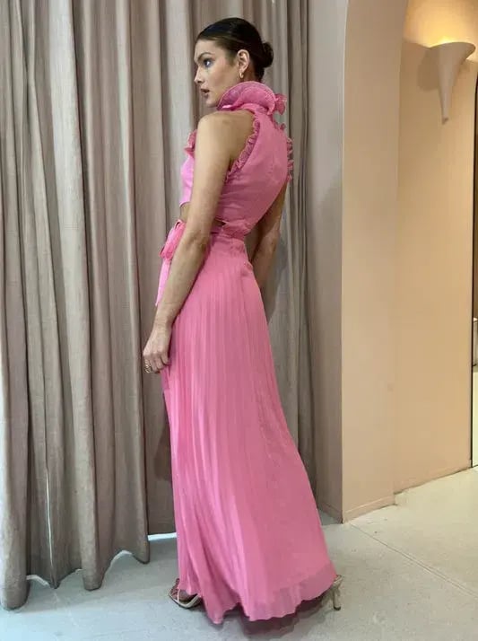 Sonya Moda Noya Maxi Dress Pink Size 10 photo 3