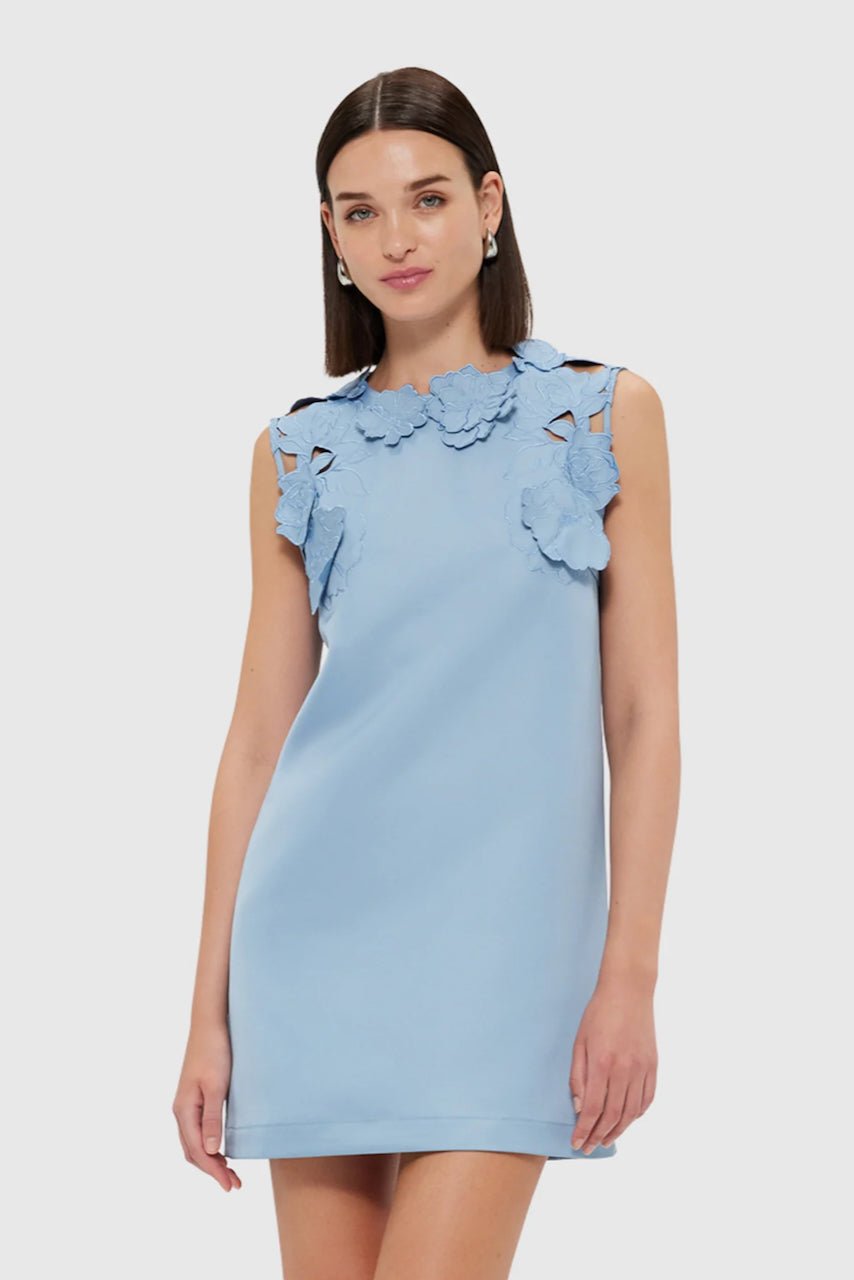 Leo Lin Blair Appliqué Mini Dress - Powder Blue photo 3