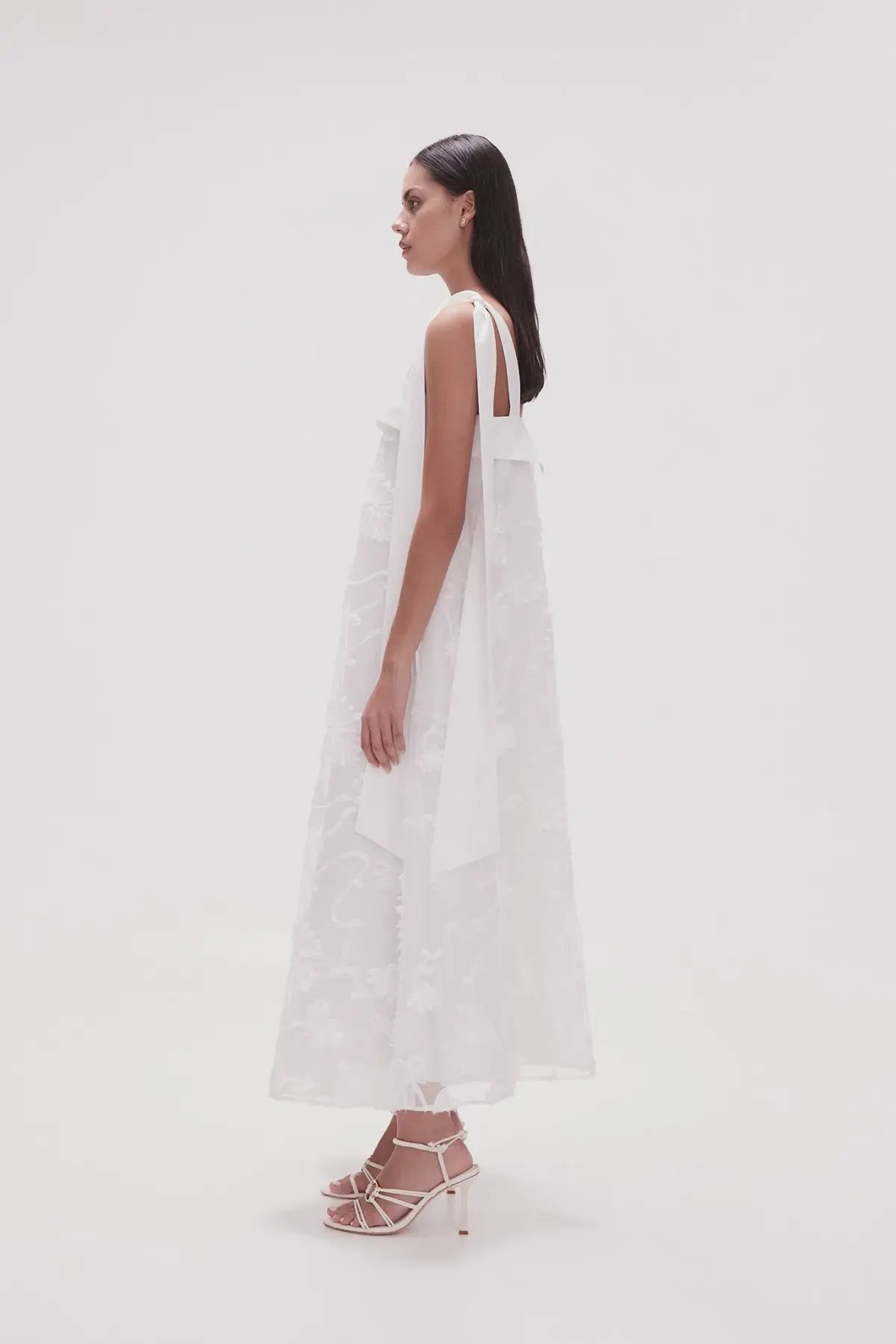 Aje Ursula Midi Dress Ivory Size 14 photo 4