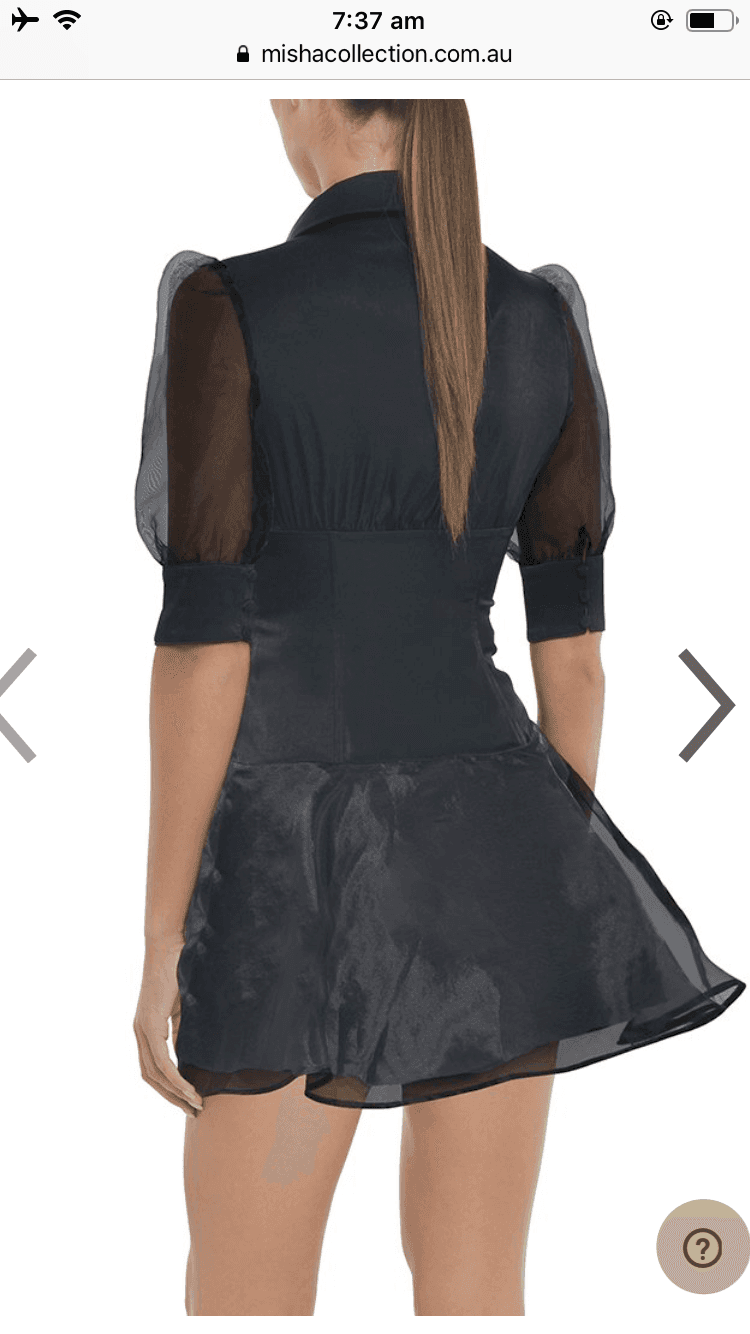 MISHA Emily Mini Black Dress Size 8 photo 2