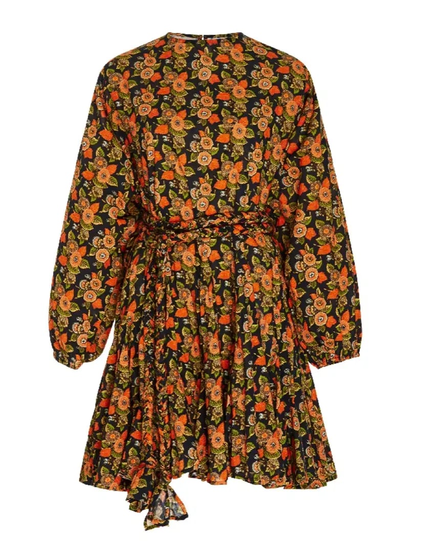 Rhode Resort Ella Long Sleeve Belted Fluted Mini Dress Floral Size XS / AU 6 photo 2