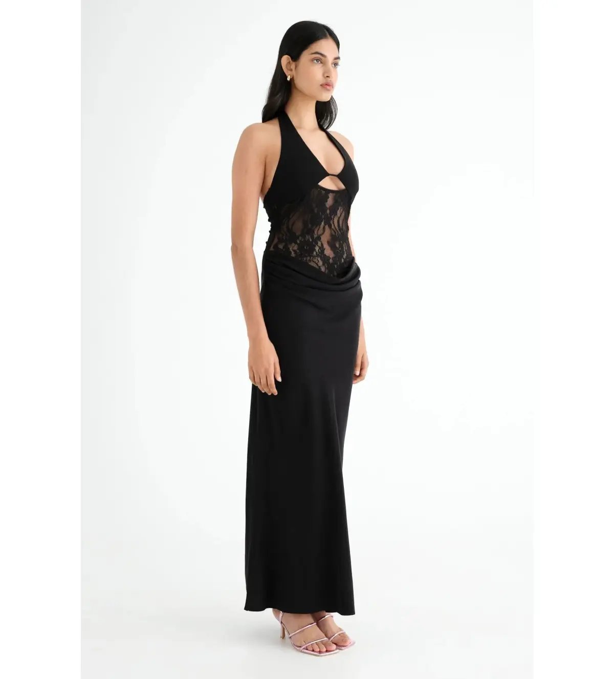 Benni Miko Maxi Dress in Black Size 8 photo 2