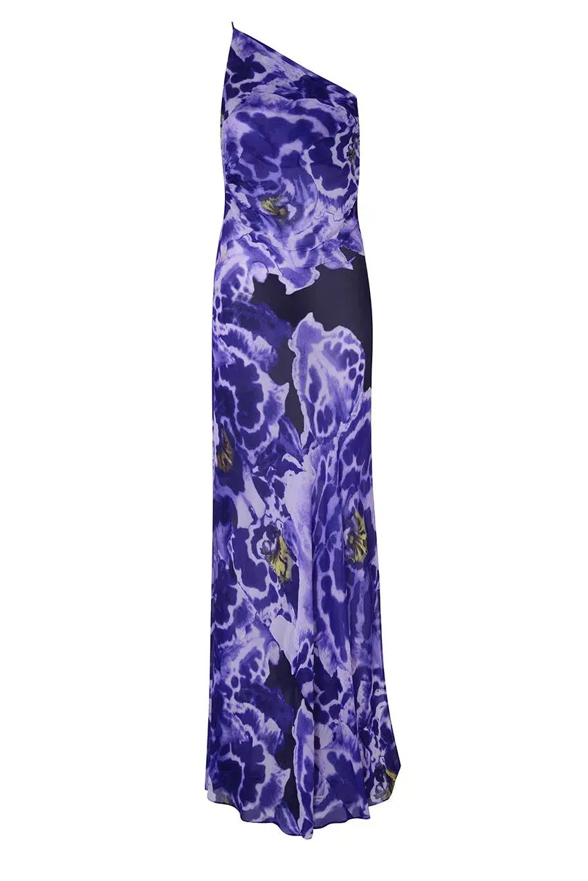 Rat & Boa Simonetta Maxi Dress Purple Orchid Print Size S/Au 8 photo 2