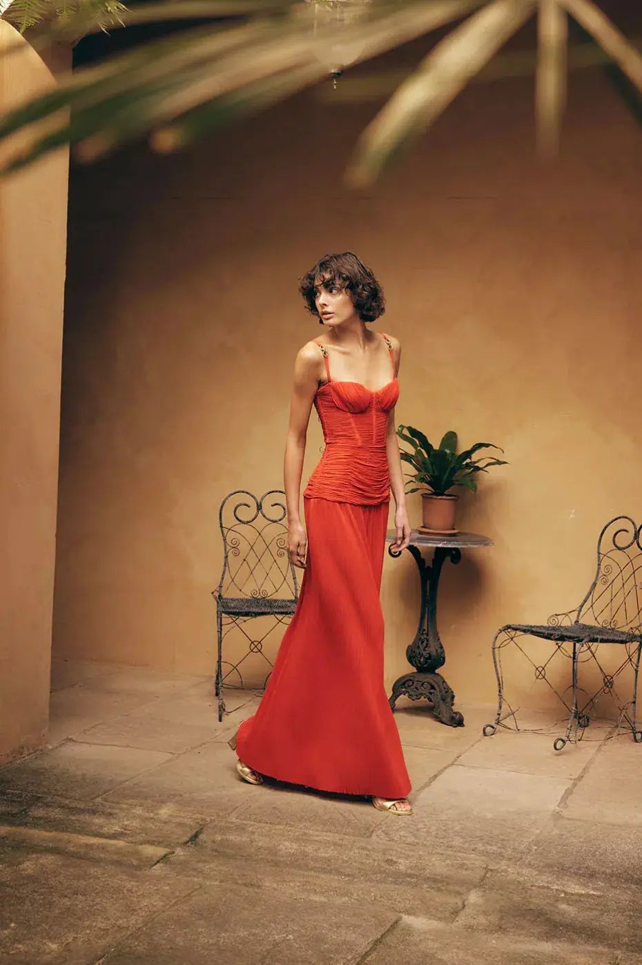 Manning Cartell Double Time Pleat Dress Red Size 8 photo 6