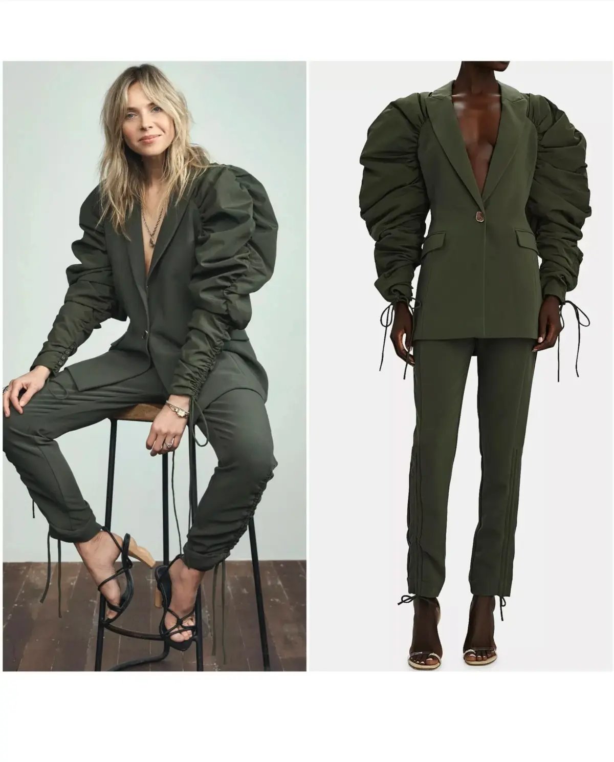 Aje Interlace Jacket & Pants Set Green Size 8 photo 4