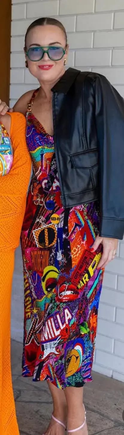 Camilla  Bias Slip With Wide Strap in Radical Birth Print Size L (AU 14) photo 2