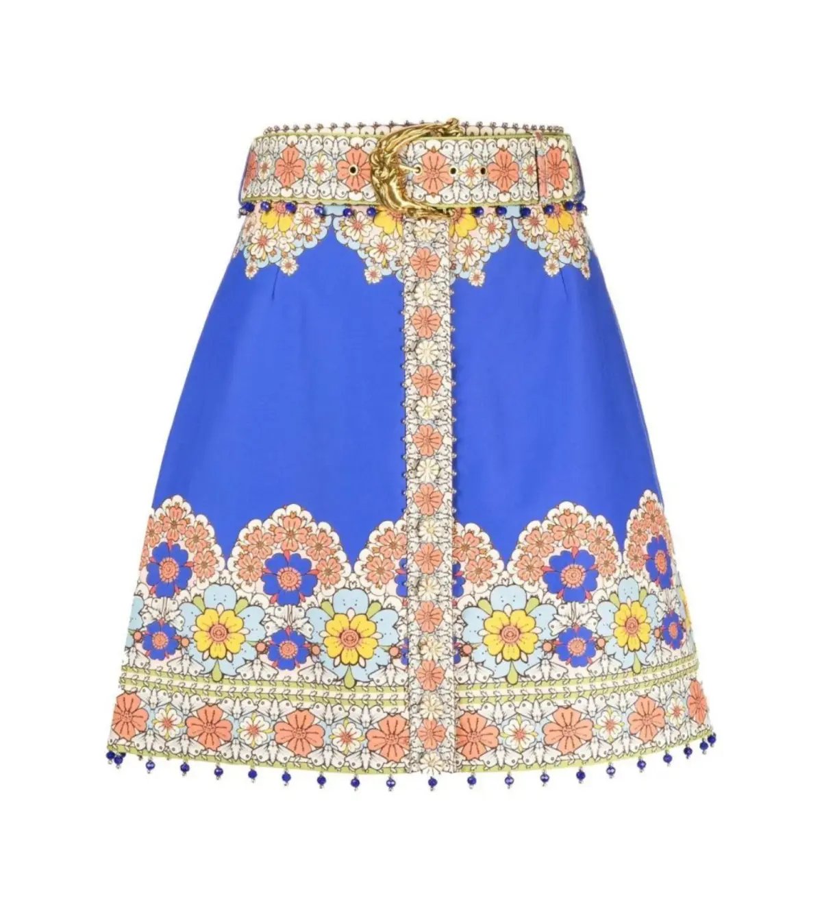 Zimmermann Cosmic Capricorn Mini Skirt in Blue Size 1/ AU 10 photo 4