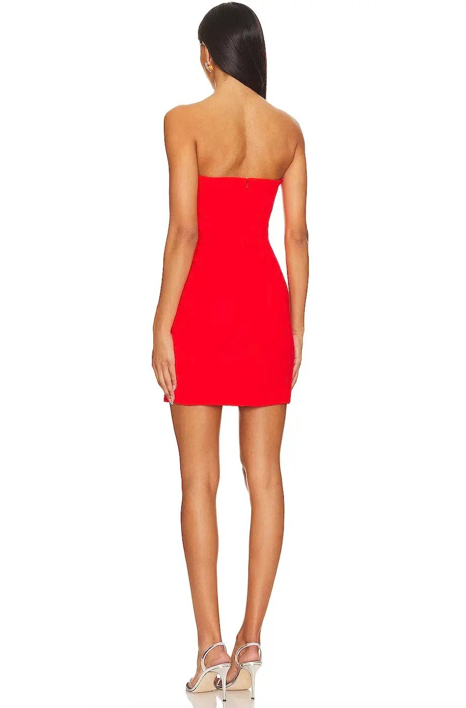 Amanda Uprichard Sabine Mini Dress Crimson Red Size 8 photo 3