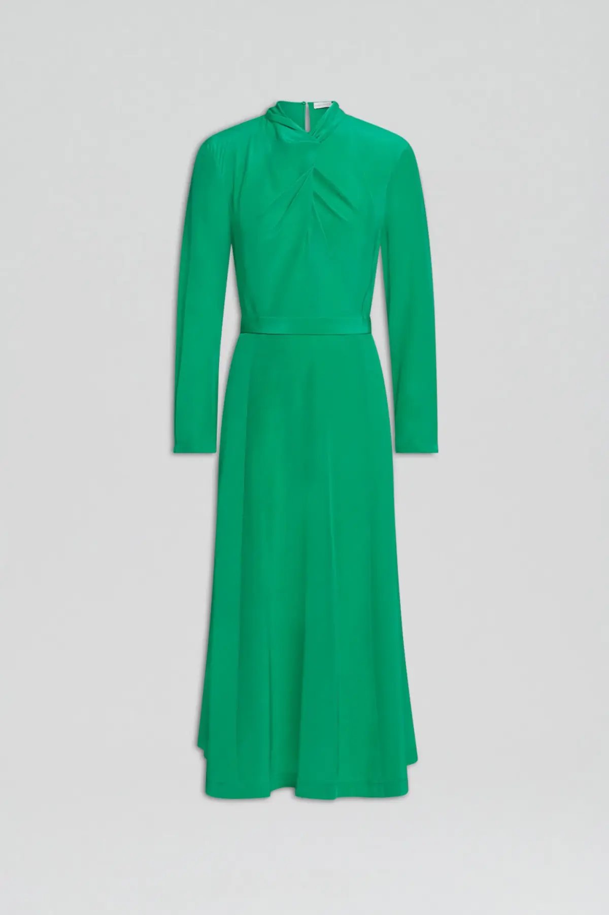 Scanlan Theodore Silk Drape Neck Dress Emerald Size 10 photo 4