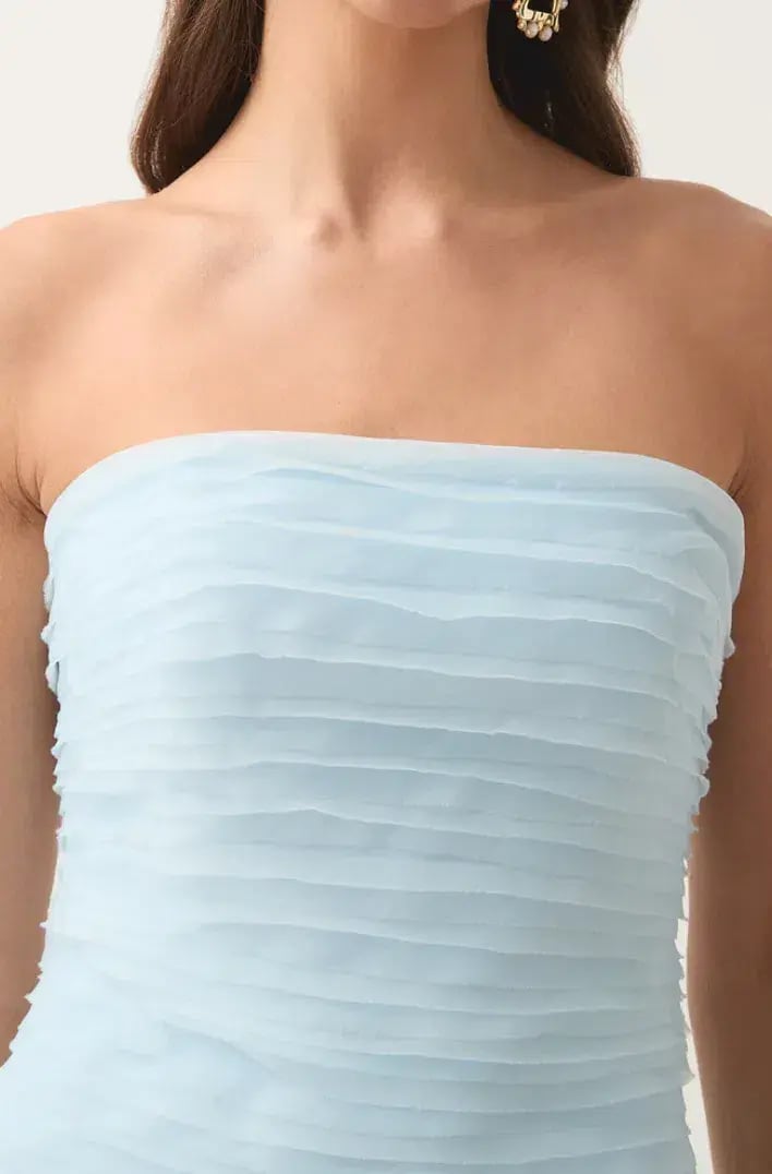 Aje Soundscape Maxi Dress in Sea Breeze Blue Size 12 photo 5
