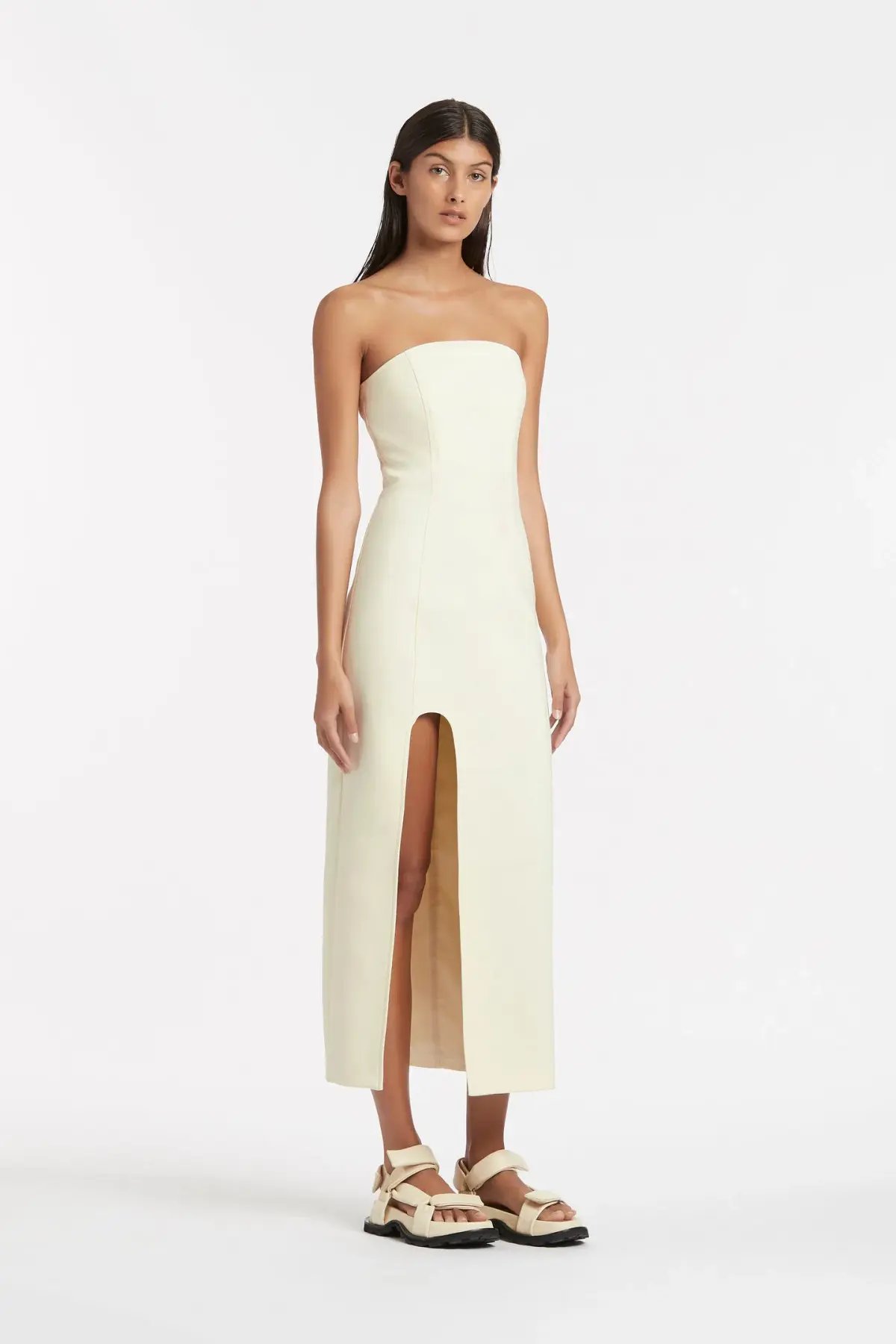 Carla Zampatti Ivory Satin Bias Dress Size 8 photo 13