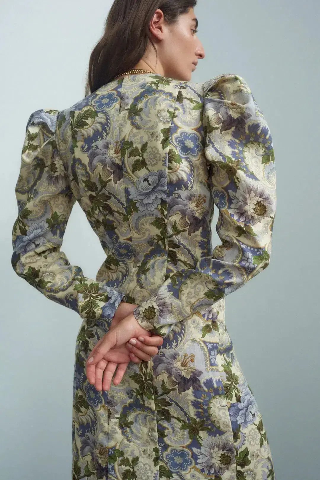 Alemais Phillipa Puff Sleeve Midi Dress Floral Size AU 6 photo 5