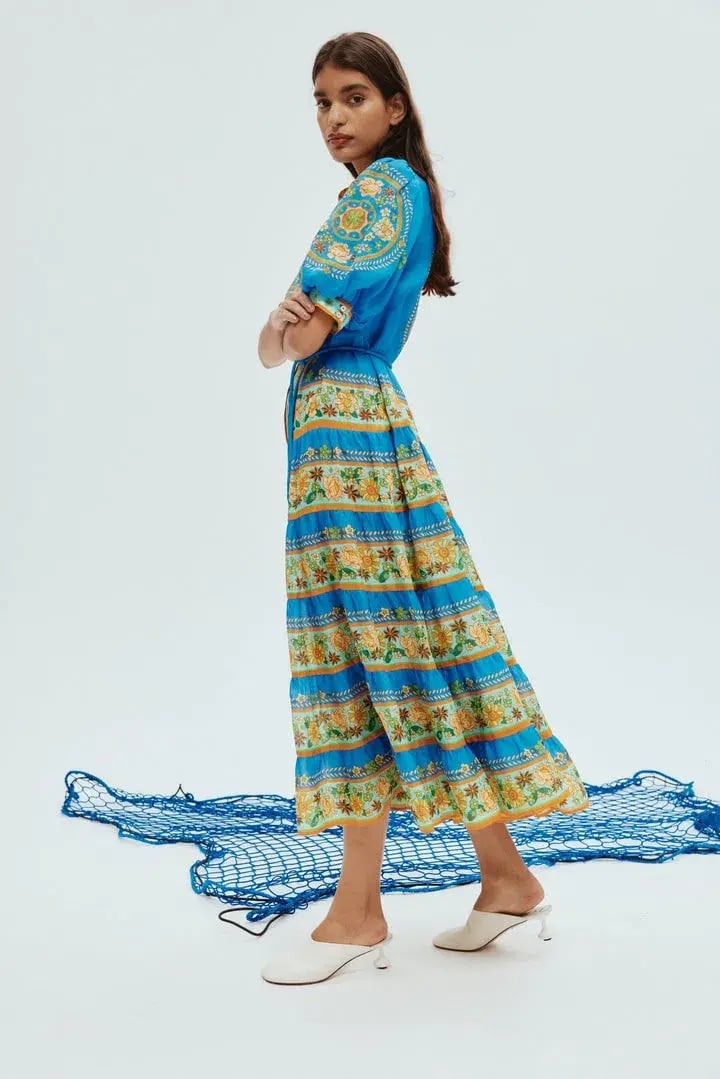 Alemais Linda Tiered Midi Dress Print Size 8 photo 2