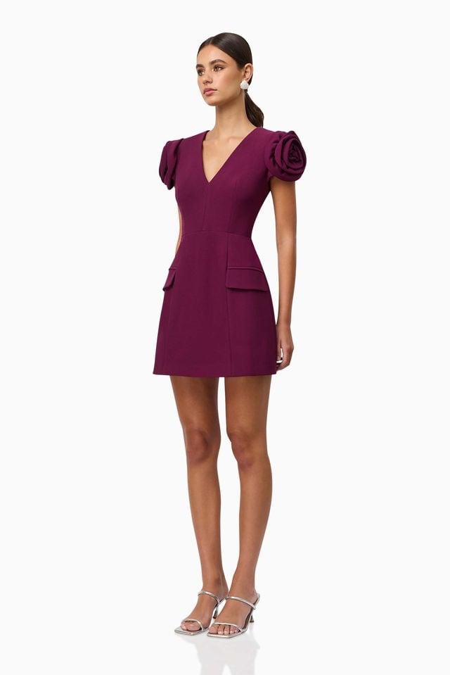 Elliatt Theresa Mini Dress - Grape photo 4