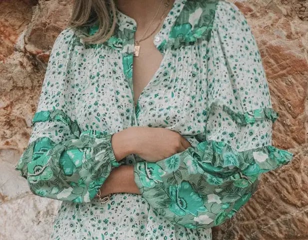 Spell & The Gypsy 'Unicorn Tears' Maxi Dress Green Size 8 photo 2
