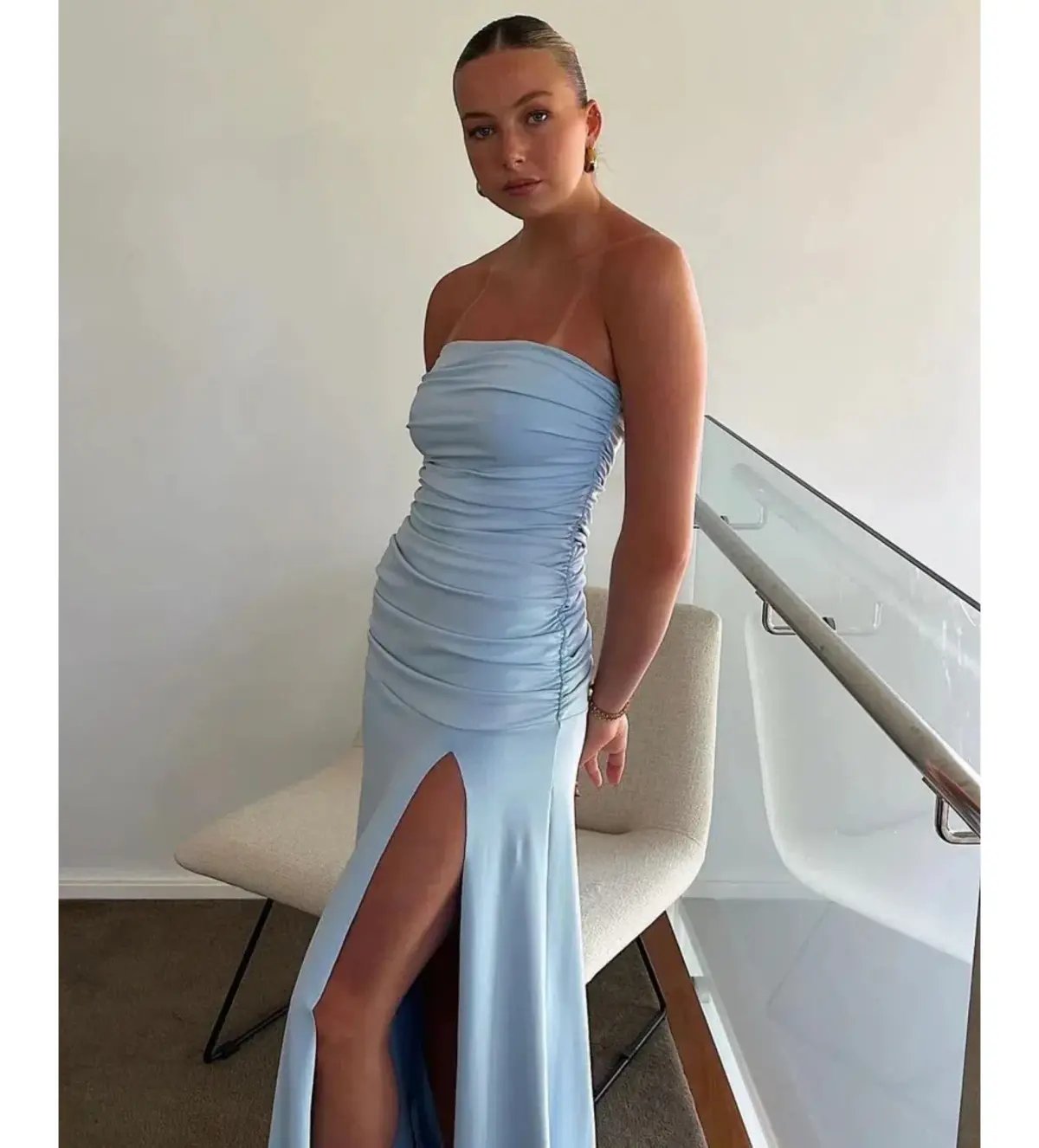 Mode Mila Remi Maxi Dress Ice Blue Size M/AU 10 photo 3