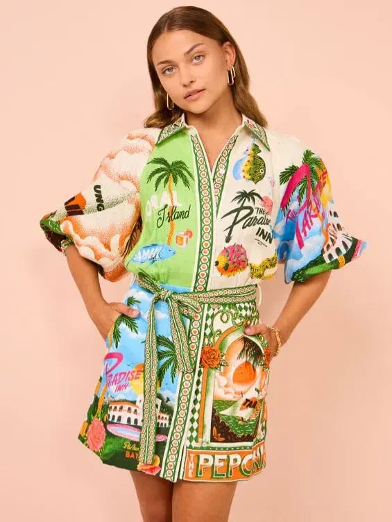 Alemais Paradiso Mini Dress In Multi Size 12 photo 3