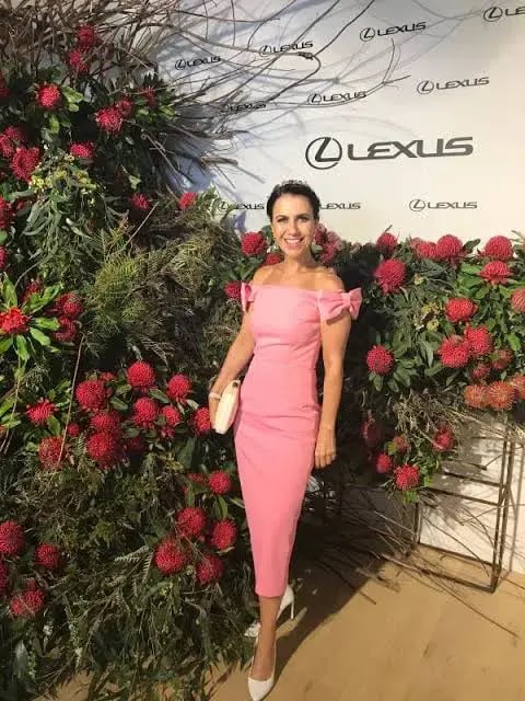Rebecca Vallance Winslow Midi Dress in Pink in Size 10 photo 5