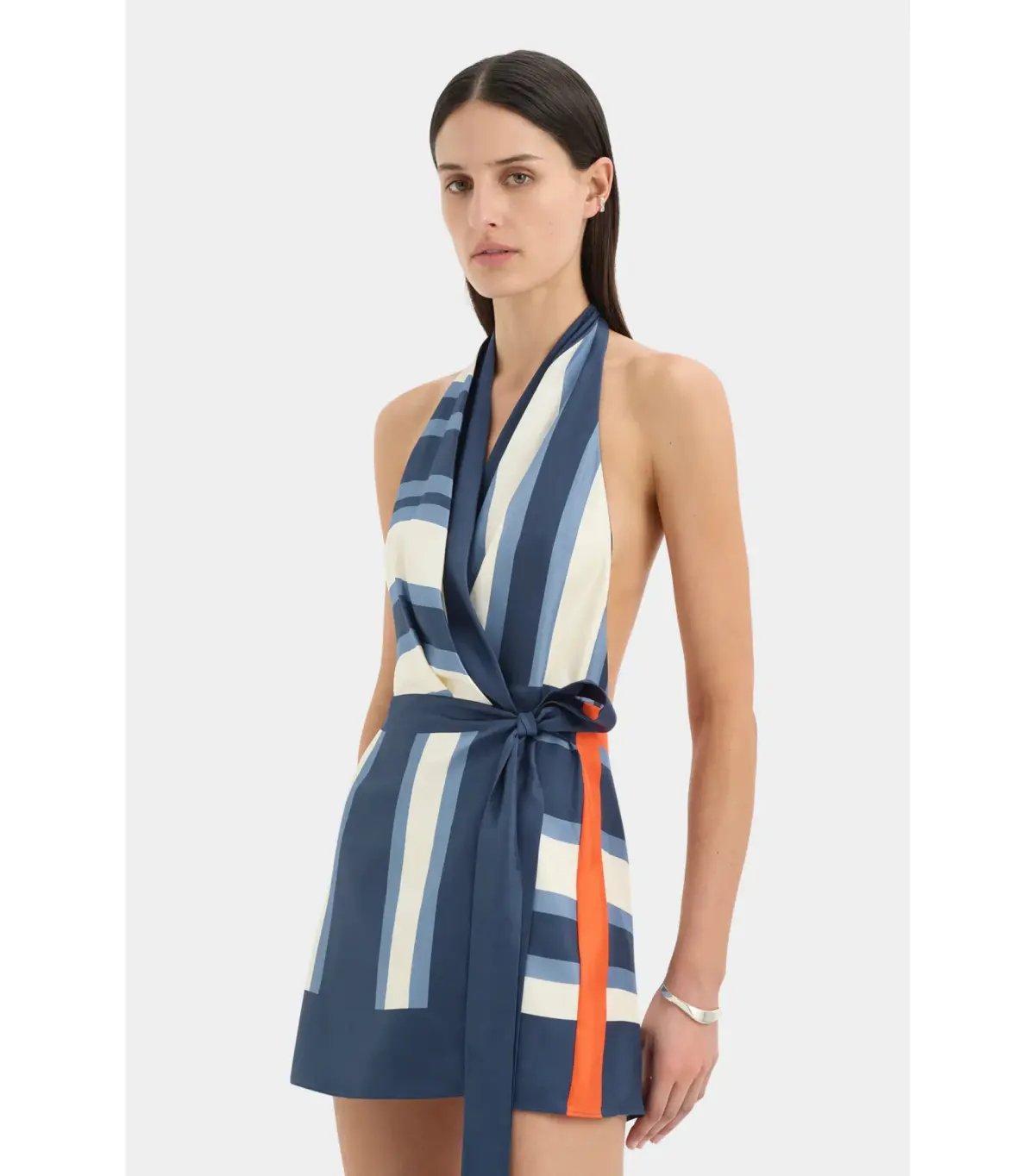 Sir the Label Dazed Wrap Halter Mini Dress Studio Print Size 2 / AU 10 photo 4