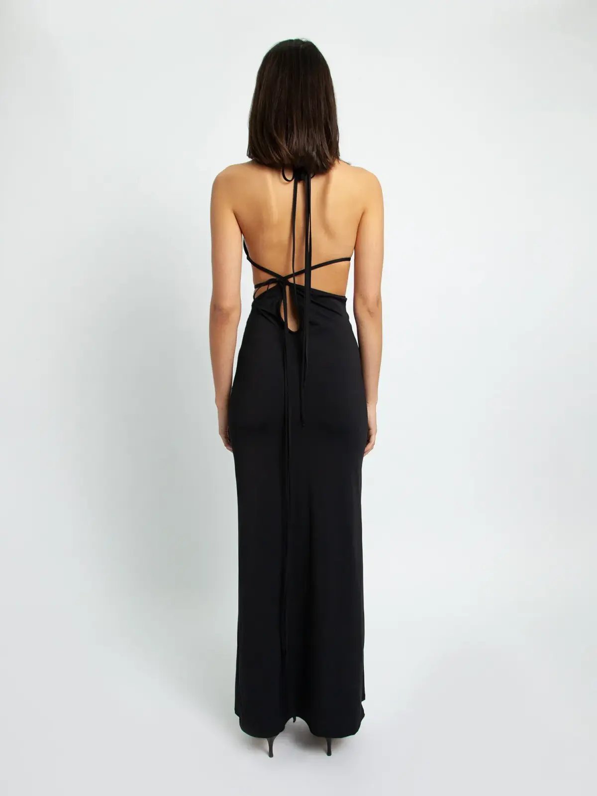 Christopher Esber Displaced Lycra Dress Black Size 8 photo 3
