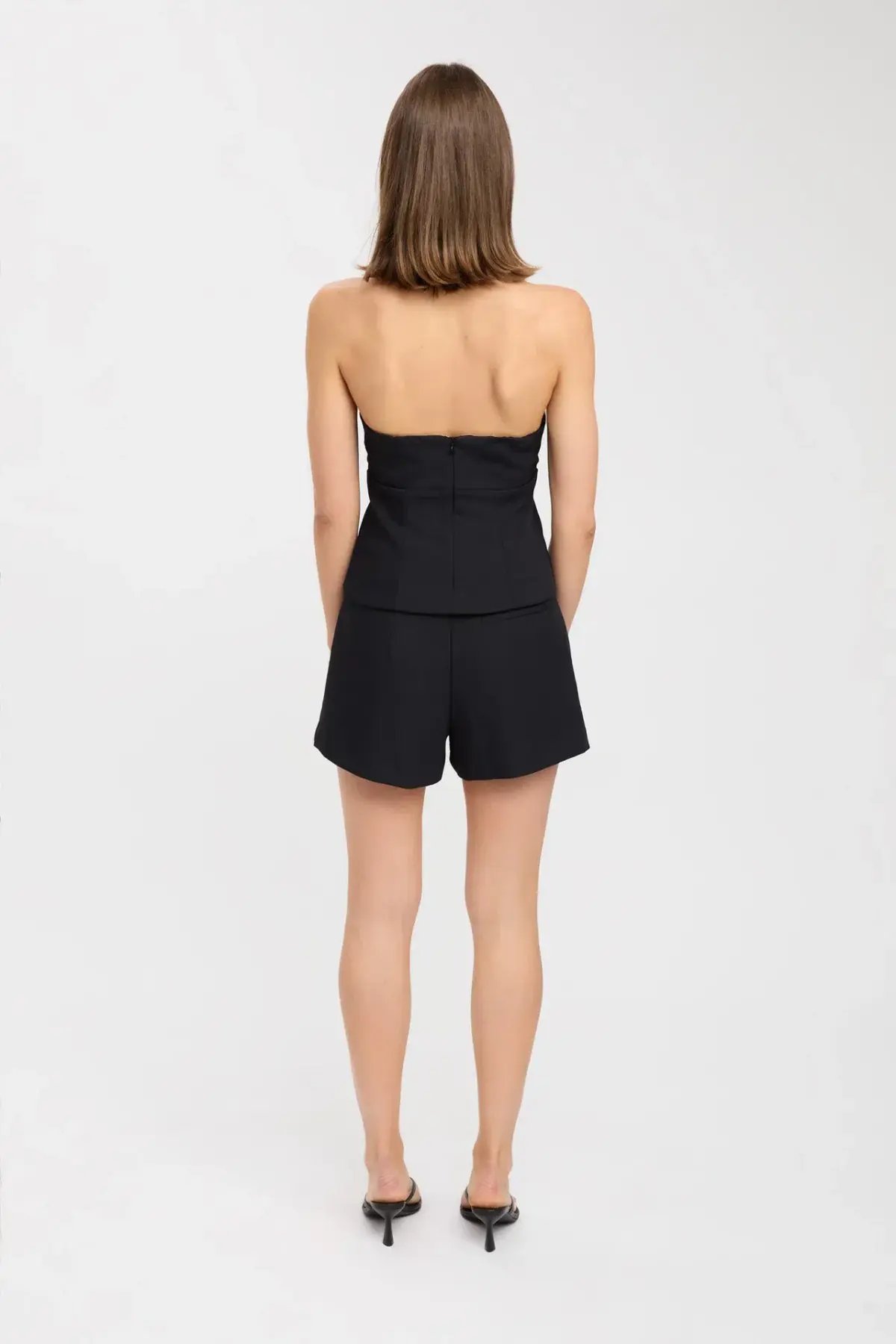 Kookai Ariel Double Belt Top Black Size 34 / Au 6 photo 3