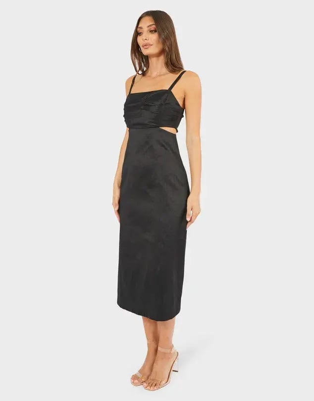 Pilgrim Ingrid Midi Dress Black Size 12 photo 2