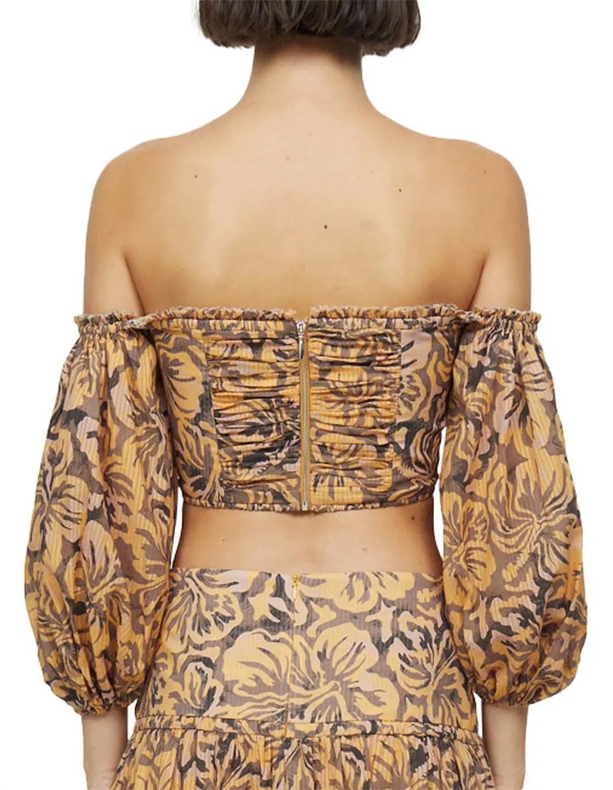 Bec & Bridge Samara Long Sleeve Crop Top Floral Print Size 8/S photo 4