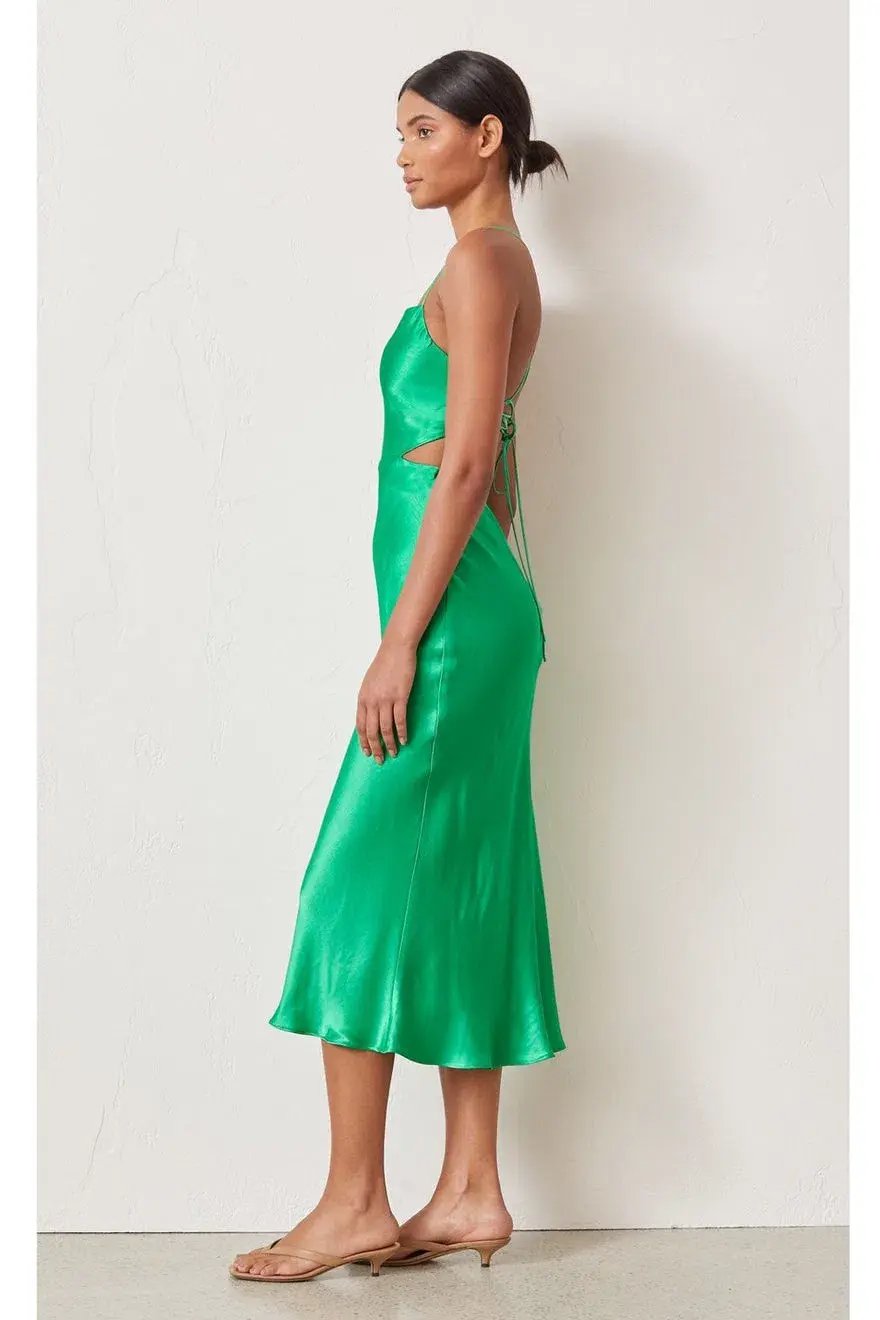 Bec & Bridge Loren Cut Out Midi Dress - Green - Size 10 photo 4