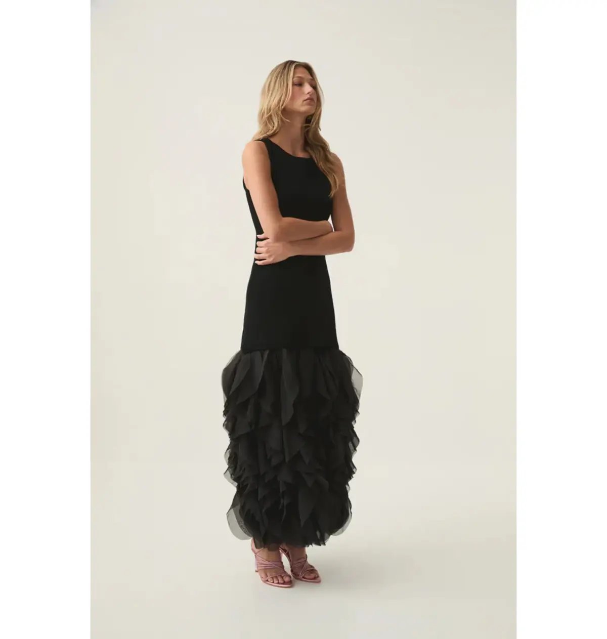 Aje Elations Knit Maxi Dress Black Size AU 8 photo 2