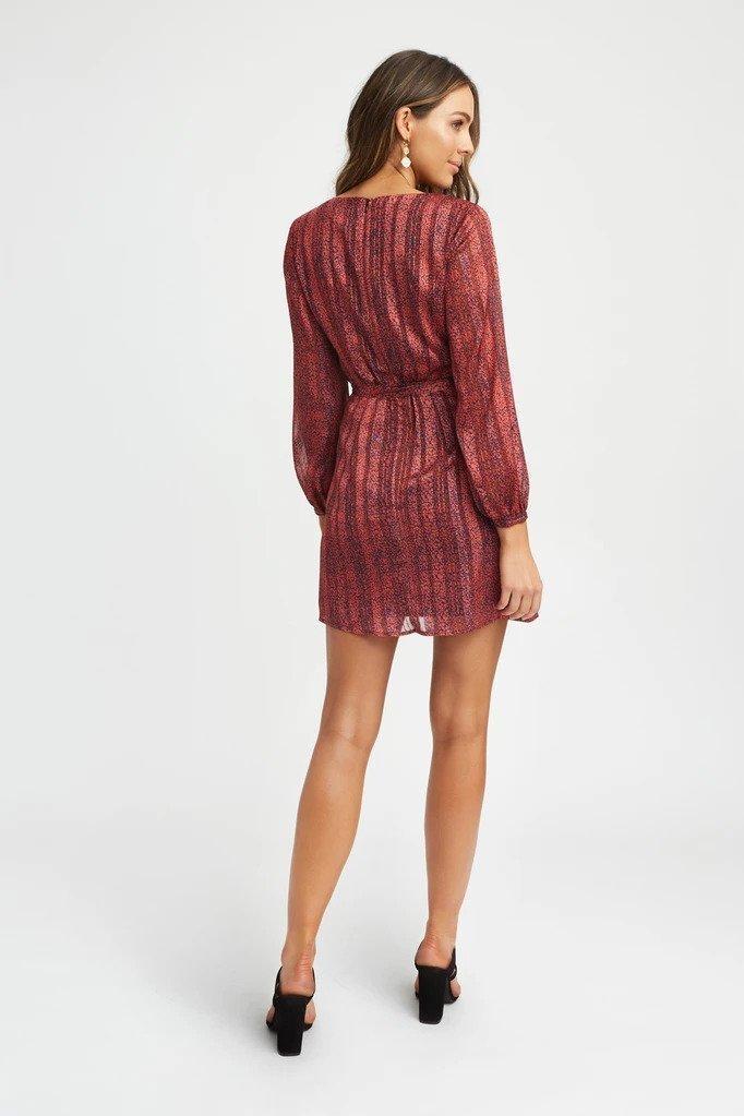 Kookai Zambia Dress in Rust Print Size 6 photo 3