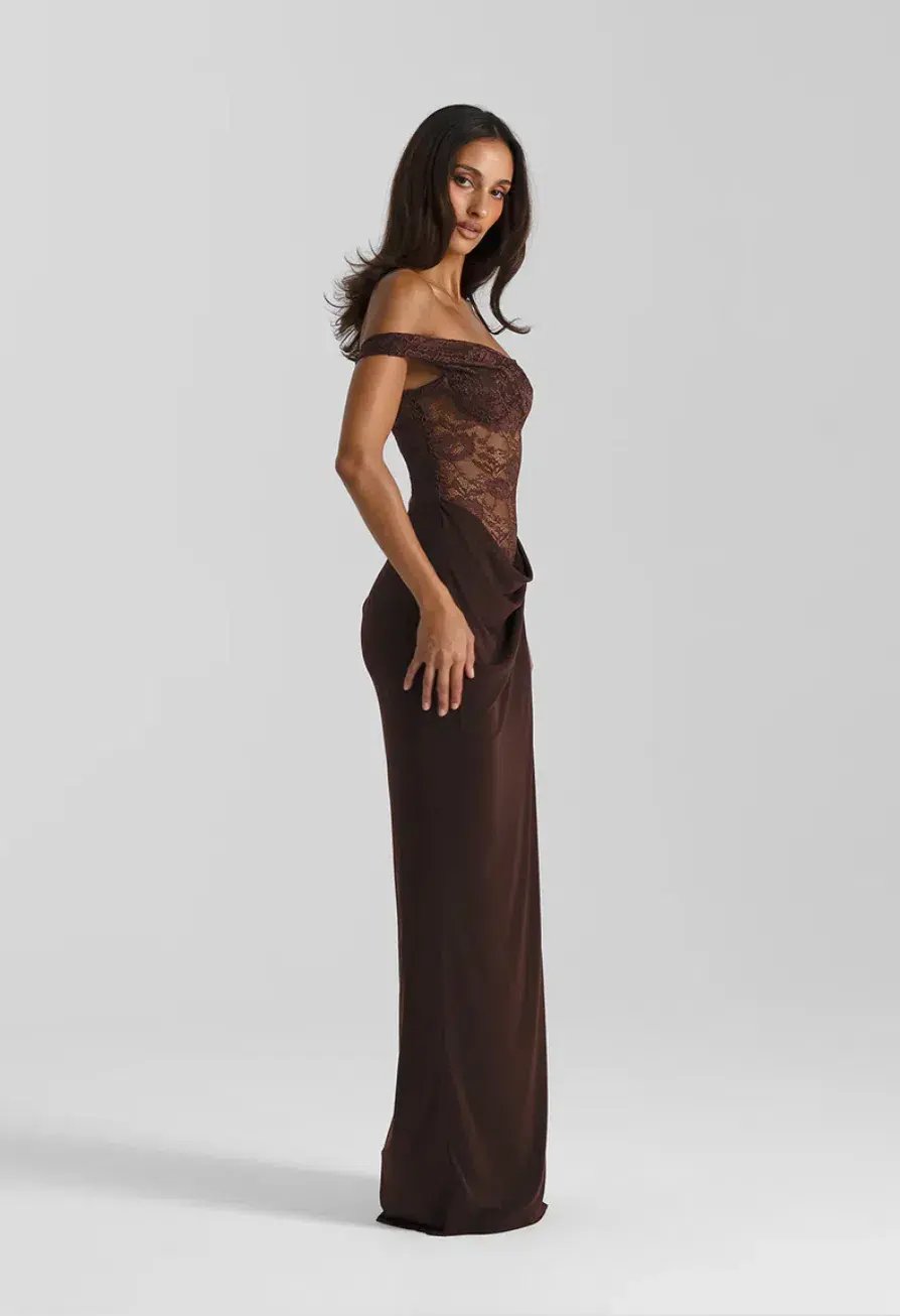 Natalie Rolt Sloane Maxi Dress in Brown Size 1 / AU 6-8 photo 2