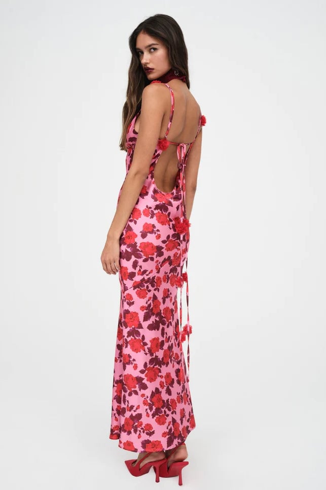 FOR LOVE & LEMONS HUDA MAXI DRESS - PINK FLORAL photo 2