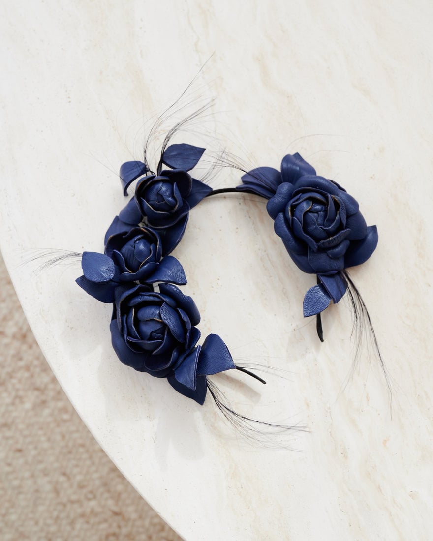 Reny Kestel Millinery Burgeon Headpiece - Navy photo 3