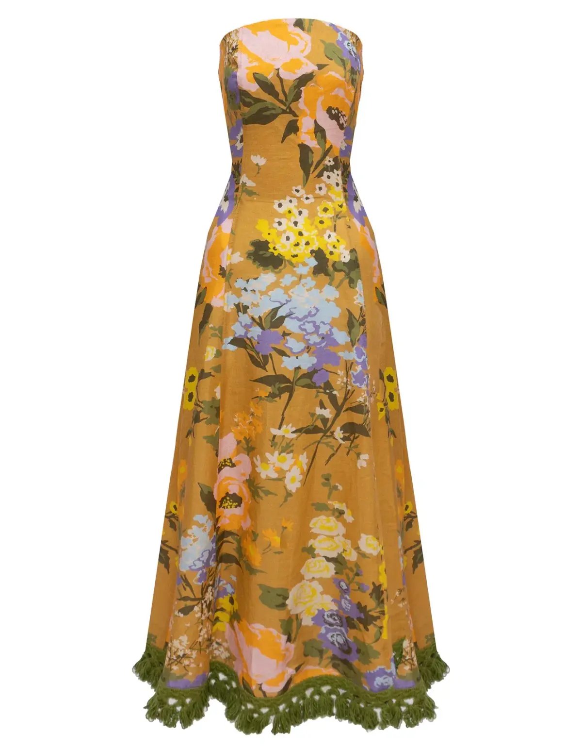 Lovaan Philippa Dress Linen Meadow Size 10 photo 5