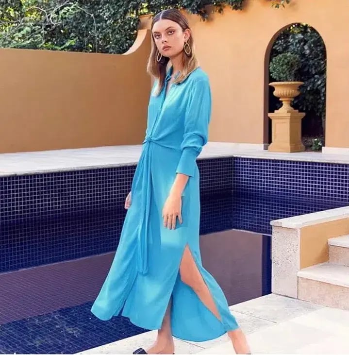 Sheike Paradiso Dress Blue Size 14 photo 5