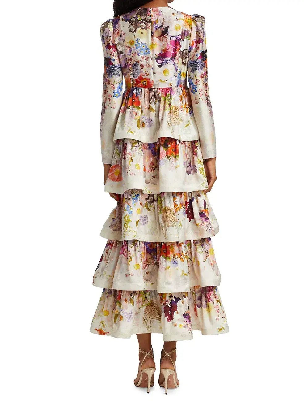 Zimmermann Prima Tiered Midi Dress Floral Size 1 / Au 10 photo 3