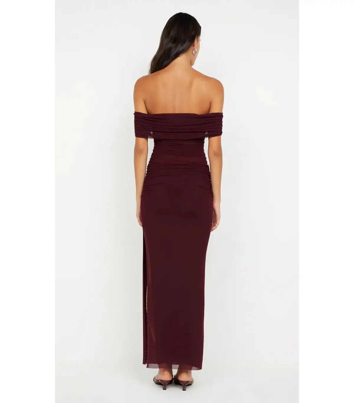 Bec & Bridge Poppy Gathered Maxi Dress Plum Size AU 6 photo 2