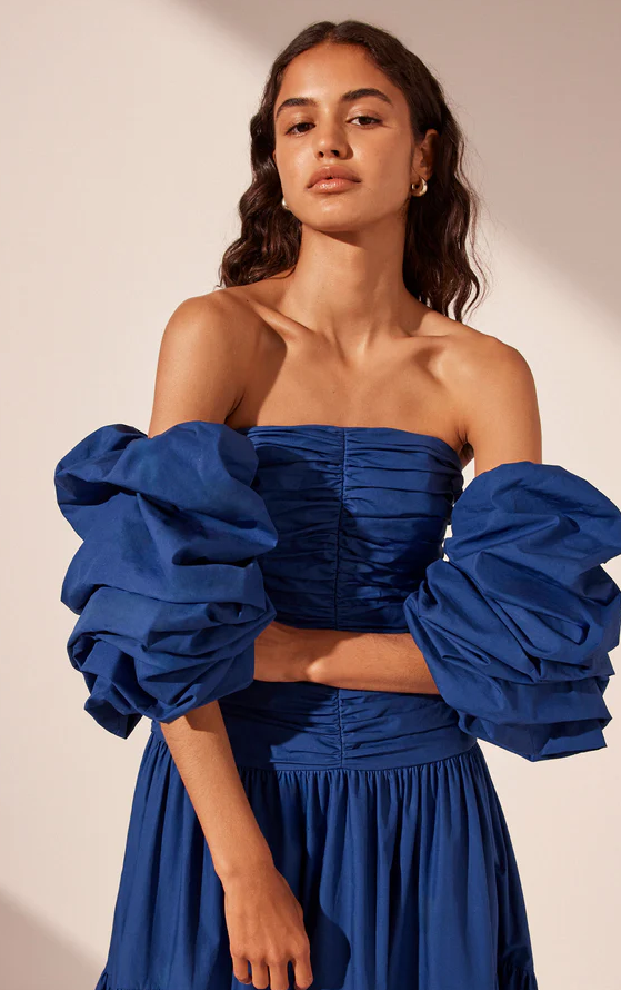 Shona Joy Maiori Contour Ruched Maxi Dress - Azure photo 5
