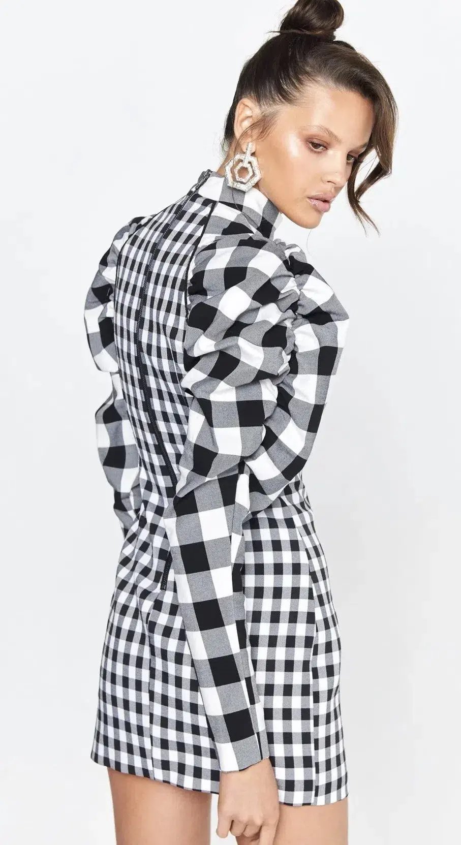 Mossman Cross Check Mini Dress Print Size 8 photo 4