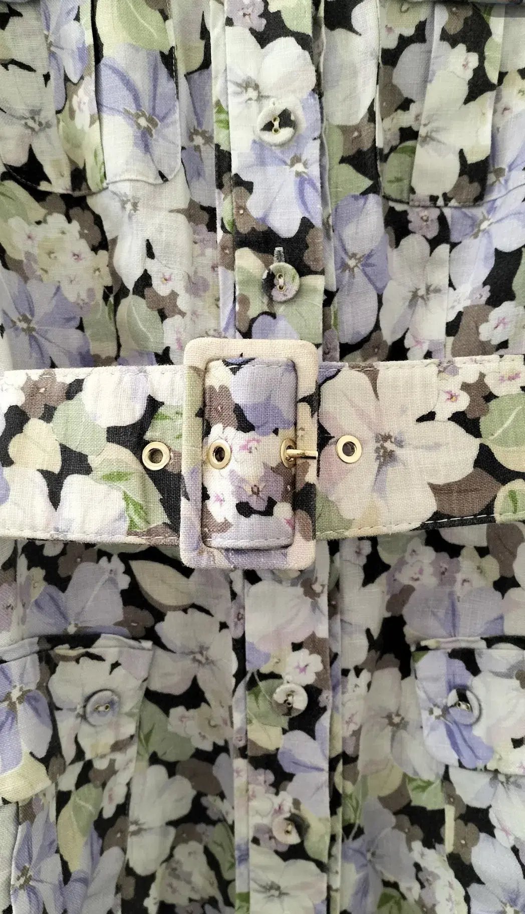 Zimmermann Ninety Six Shirt Dress Pansy prints Size 0 AU8 US 4 IT 40 FR 36 photo 12
