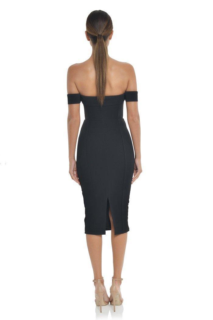 Misha Chloe Midi Dress Black Size 6/XS photo 2