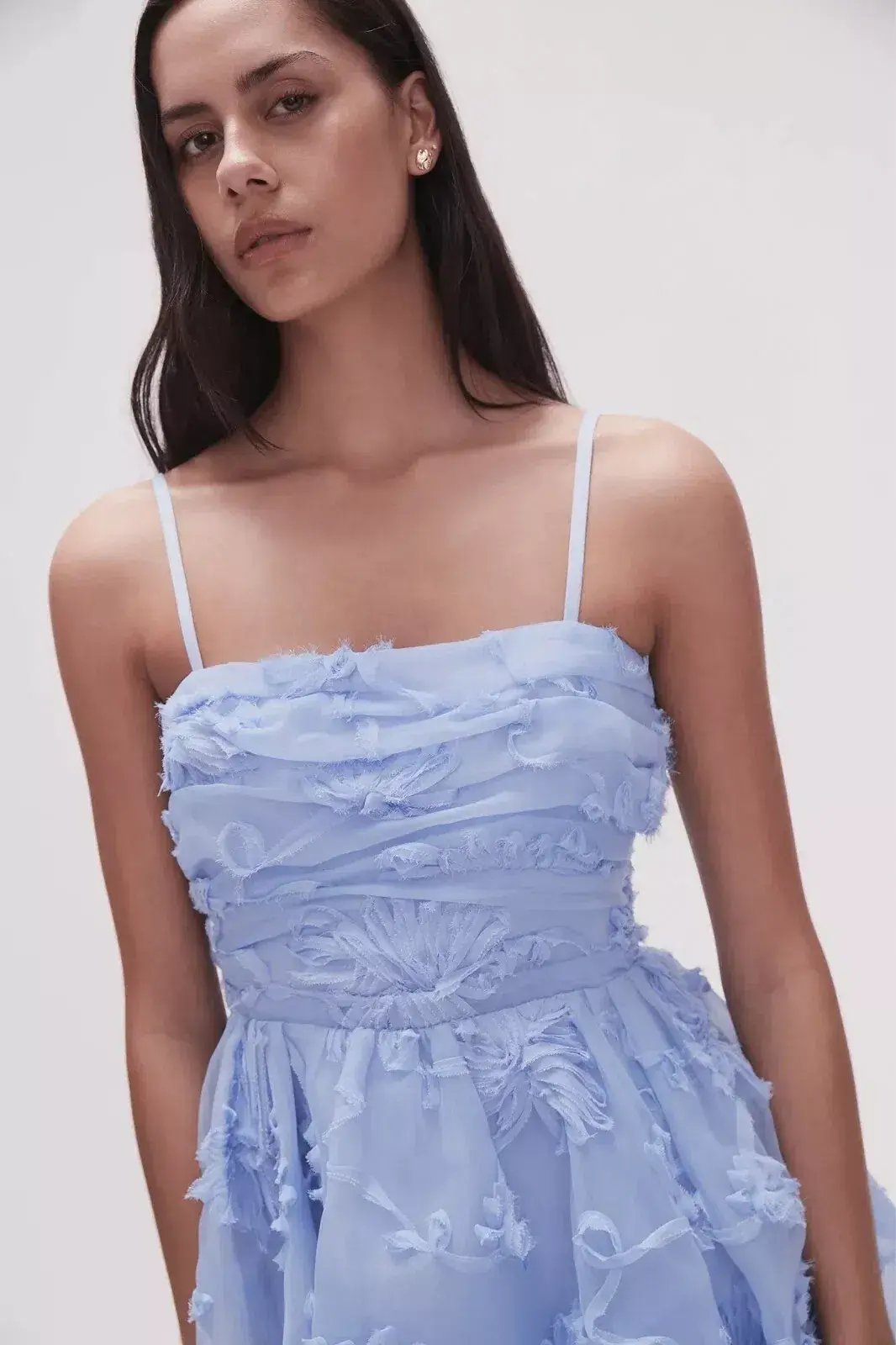Aje Evangeline Mini Dress Light Sky Blue Size AU 16 photo 3